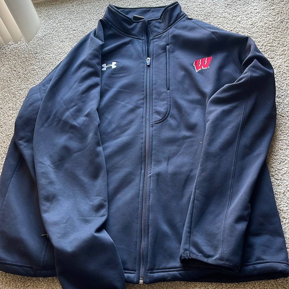 Mens Wisconsin Badgers Size XL Under Armour Jacket